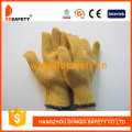 Heavy Weight Yellow Gloves with PVC Honey Comb Pattern (DKP203)